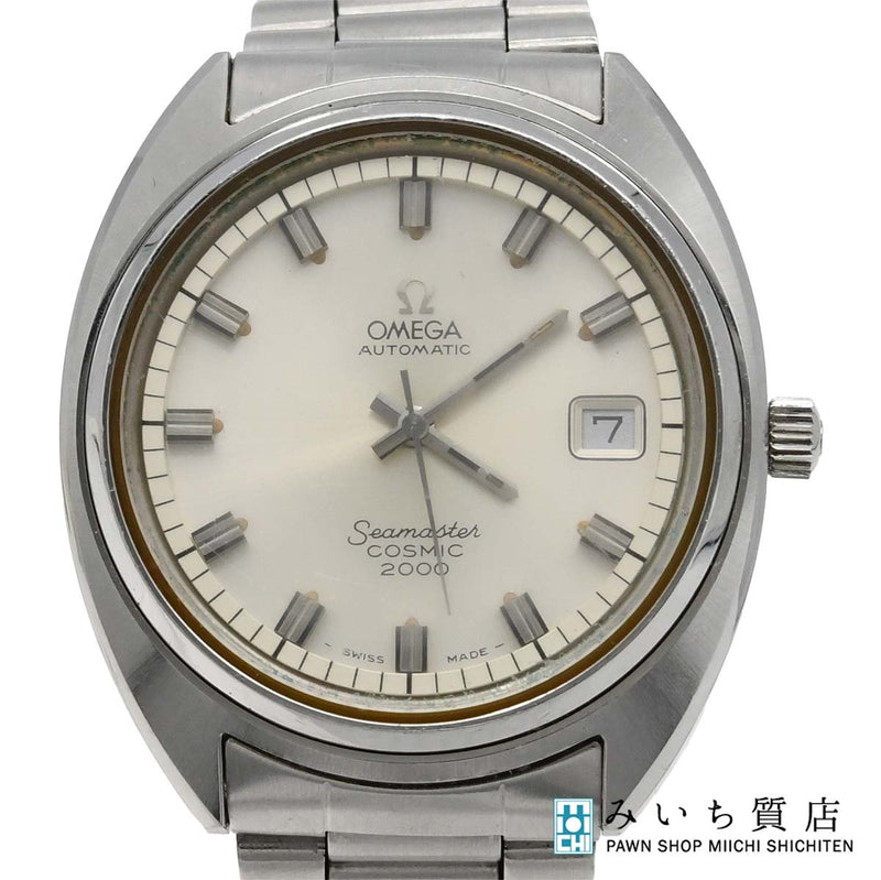 稼働 腕時計 OMEGA オメガ Seamaster シーマスター COSMIC コスミック2000 デイト 自動巻き シルバー系文字盤 eco84