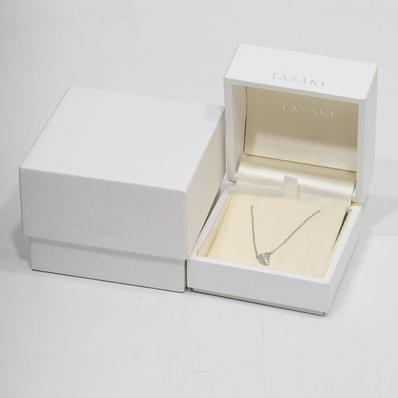 仕上済 TASAKI タサキ ソーンズ ネックレス ダイヤ ホワイトゴールド 750 K18 D0.05 約2.7g ジュエリー アクセサリー 箱有 K230