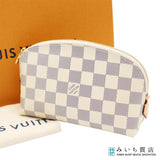 LOUIS VUITTON ルイヴィトン LV N60024 ポーチ ダミエ アズール ポシェット コスメティック ホワイト 保管袋・箱 J213