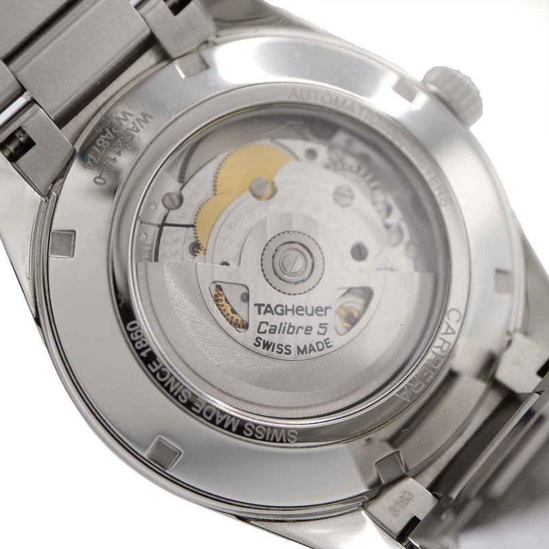 稼働 腕時計 TAG HEUER タグホイヤー カレラ キャリバー5 WAR211A 自動巻き 黒色文字盤 箱・保・コマあり yo1292