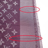 LOUIS VUITTON ルイ・ヴィトン 大判 ストール 410460 140cm モノグラム シャイン パープル ショール yo1211
