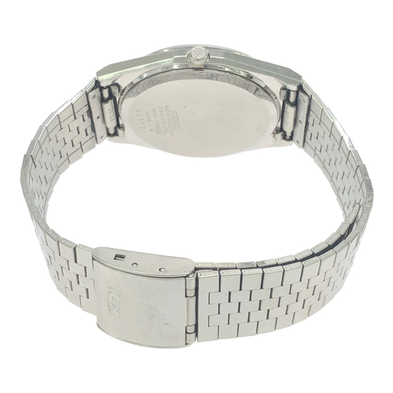 腕時計 稼働 SEIKO セイコー キングクォーツ 9443-7000 クォーツ メンズ 白色文字盤 2025.6電池交換済 H7240
