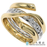 仕上げ済 GEORG JENSEN ジョージジェンセン マジック 750 10号 ダイヤリング 約12.7g ジュエリー ◆H6508