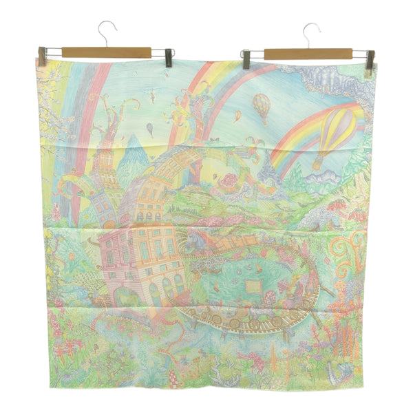 未使用 HERMES エルメス スカーフ カレ90 LES FOLIES DU FAUBOURG ファーブルの狂気 シルク100％ マルチカラー  箱 H18683
