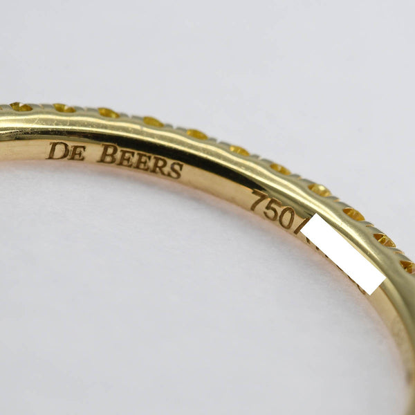 仕上済 DE BEERS デビアス リング 指輪 2本 フルエタニティ ダイヤ サファイア 750 約10.5号 約2.9g ジュエリー ok936