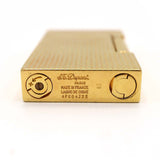 S.T.Dupont デュポン LINE2 ライン2 ヘアライン ガスライター ゴールドカラー 喫煙具 着火未確認 箱有 eco1729