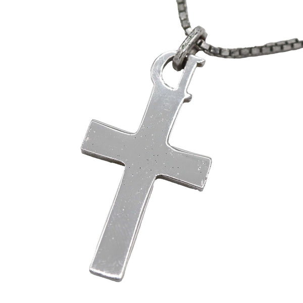Christian Dior ディオール ネックレス クロス Dロゴ 約7.1g シルバーカラー アクセサリー H20448