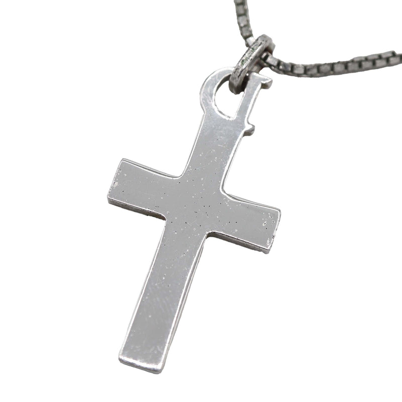 Christian Dior シルバー Christian Dior ディオール ネックレス クロス Dロゴ 約7.1g