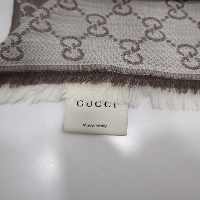 GUCCI グッチ ストール GG 140cm ブラウン系 服飾小物 M4036