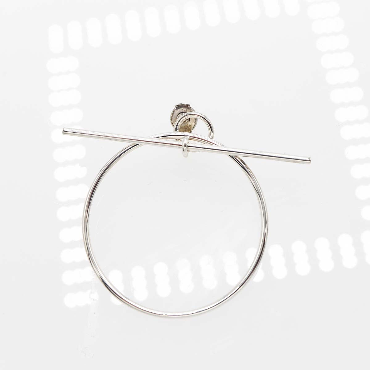 HERMES エルメス ピアス ループ MM SV 925 約11.5g アクセサリー 箱袋