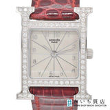 腕時計 稼働 HERMES エルメス HH1.230.271 Hウォッチ ベゼルダイヤ 2025.4電池交換 箱・保有 H17860