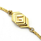 GIVENCHY ジバンシィ ロゴプレート ブレスレット ブレス ゴールドカラー Gロゴ レディース ヴィンテージ アクセサリー H9291