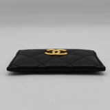 CHANEL シャネル カードケース キャビアスキン ココマーク ブラック ゴールドカラー H18934