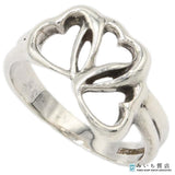 TIFFANY＆Co. ティファニー トリプル ラビングハート リング 指輪 925 シルバー 約11.5号 約2.6g 保管袋 H21660