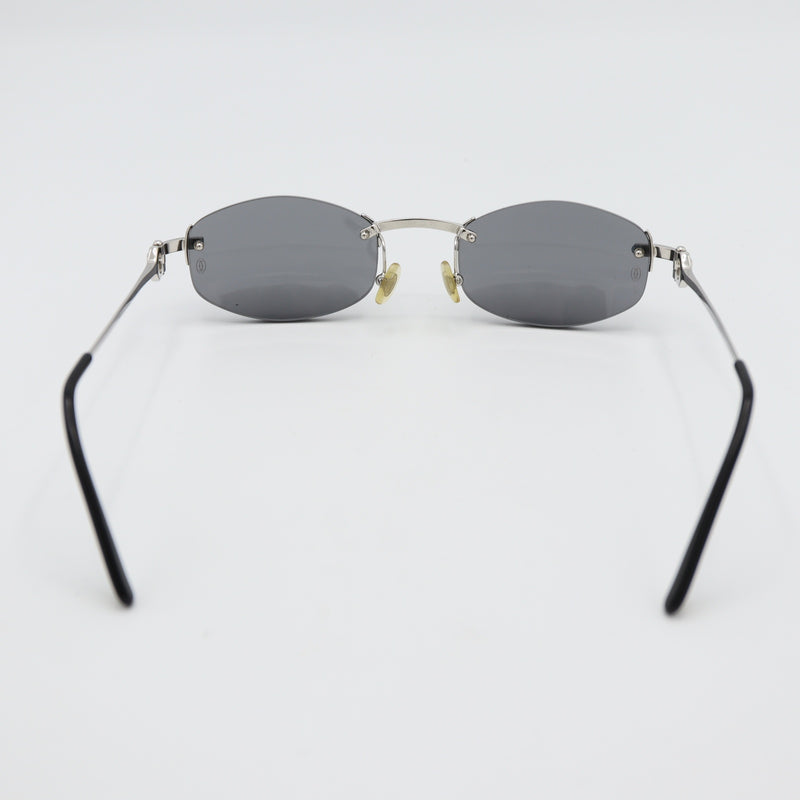 Cartier カルティエ サングラス 135 フルリム 眼鏡 メガネ 度なし ブラック系 H20987