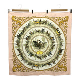 HERMES エルメス カレ90 LA PROMENADE DE LONGCHAMPS ロンシャンへの散歩 スカーフ ピンク H16333-4