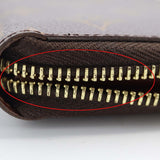 LOUIS VUITTON LV ルイヴィトン 財布 M60017 ジッピーウォレット モノグラム 長財布 茶 H23522