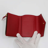 LOUIS VUITTON ルイヴィトン LV 財布 ポルトフォイユ・ヴィクトリーヌ N41659 ダミエ エベヌ 赤 袋あり 23s1257-1