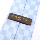 LOUIS VUITTON ルイヴィトン LV M78754 ネクタイ クラヴァット・ダミエ クラシック シルク100 ブルー系 メンズ 206-2