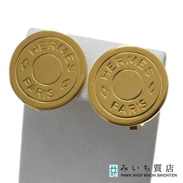 HERMES エルメス イヤリング セリエ ゴールドカラー 約7.4g アクセサリー 袋有 H10366