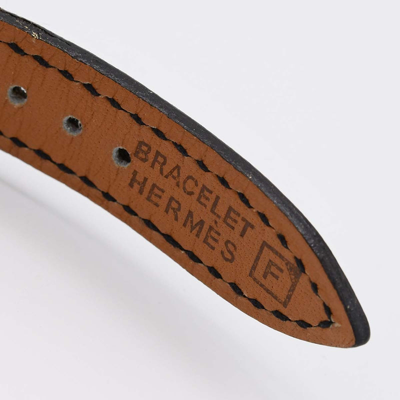 HERMES エルメス ブレスレット ケリー ドゥブルトゥール □F刻印 レザー ブラック アクセサリー レディース H18987