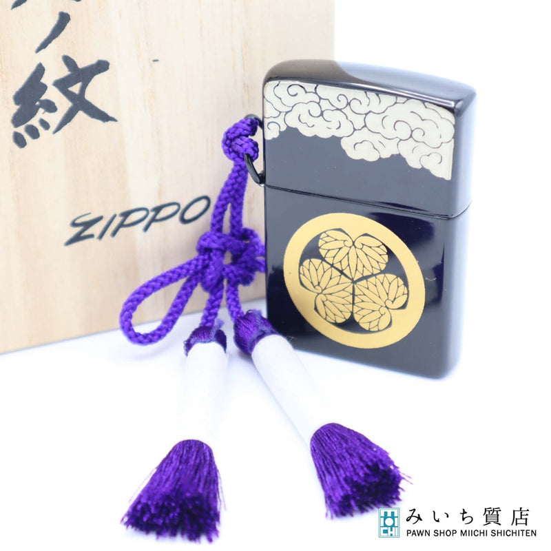 未使用 Zippo ジッポ オイルライター 本金蒔絵 葵ノ紋 喫煙具 着火未確認 H12684-3