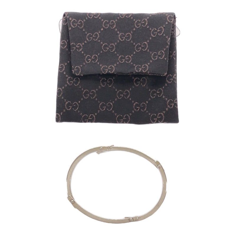 GUCCI グッチ バングル ブレスレット プレート アクセサリー SV925 シルバー 重量約33.5g H2793
