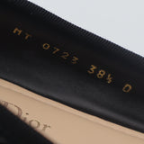 Christian Dior ディオール バレエシューズ パンプス 38 1/2 約25.5cm カナージュ リボン ブラック 箱有 H19575