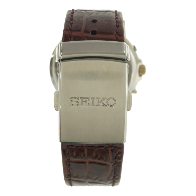 腕時計 稼働 セイコー SEIKO 7B52-0AG0 ソーラー電波 デイト 白色文字盤 21S158-1