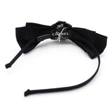 CHANEL シャネル カチューシャ カメリア リボン ブラック ヘアアクセサリー 髪飾り レディース gen92