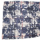 BURBERRY バーバリー スカーフ ストール 動物 チェック 青系 服飾小物 箱有 H18575