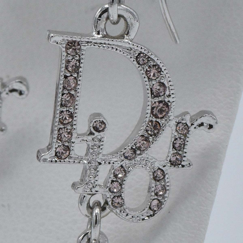 Christian Dior ディオール ピアス ラインストーン シルバーカラー アクセサリー 箱有 H2216