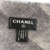 CHANEL シャネル 大判 ストール ココマーク カシミヤ100％ リバーシブル グレー系 服飾小物 ok1822