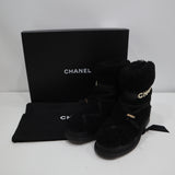 CHANEL シャネル ブーツ G35342 ムートンスノーブーツ 36 ブラック 箱 26k894-12