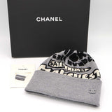 CHANEL シャネル P77668 メティエダール ニットキャップ ニット帽 グレー 帽子 レディース eco1736
