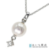 仕上済 TASAKI タサキ ネックレス パール ダイヤ K18WG D0.06 ホワイトゴールド 約2.7g ジュエリー 箱有 H6944