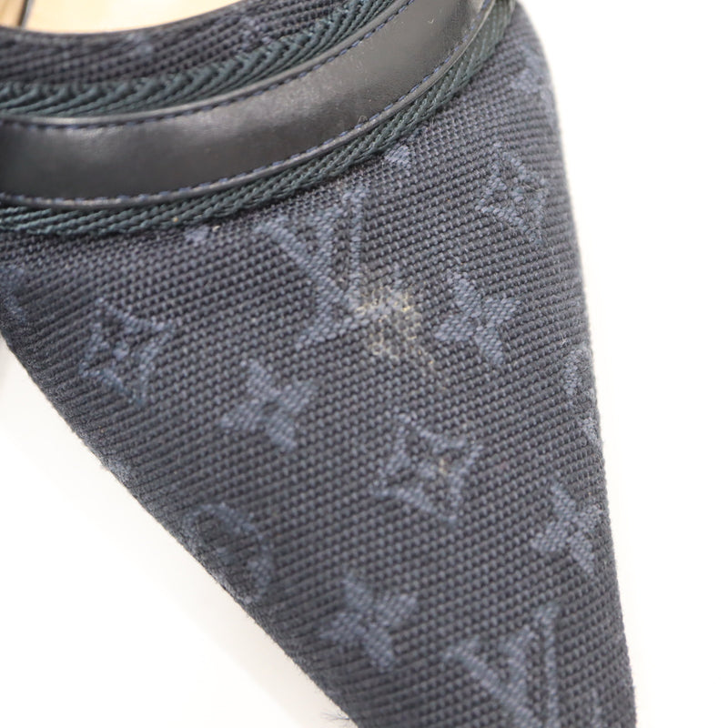 LOUIS VUITTON ルイヴィトン LV ミュール ポインテッド サンダル MA0032 モノグラムミニ ブルー系 レディース 箱有 25k627-16