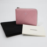 CHANEL シャネル AP4921 ココマーク ミニウォレット ジップウォレット ミニ財布 財布 L字 ピンク 袋 H24899