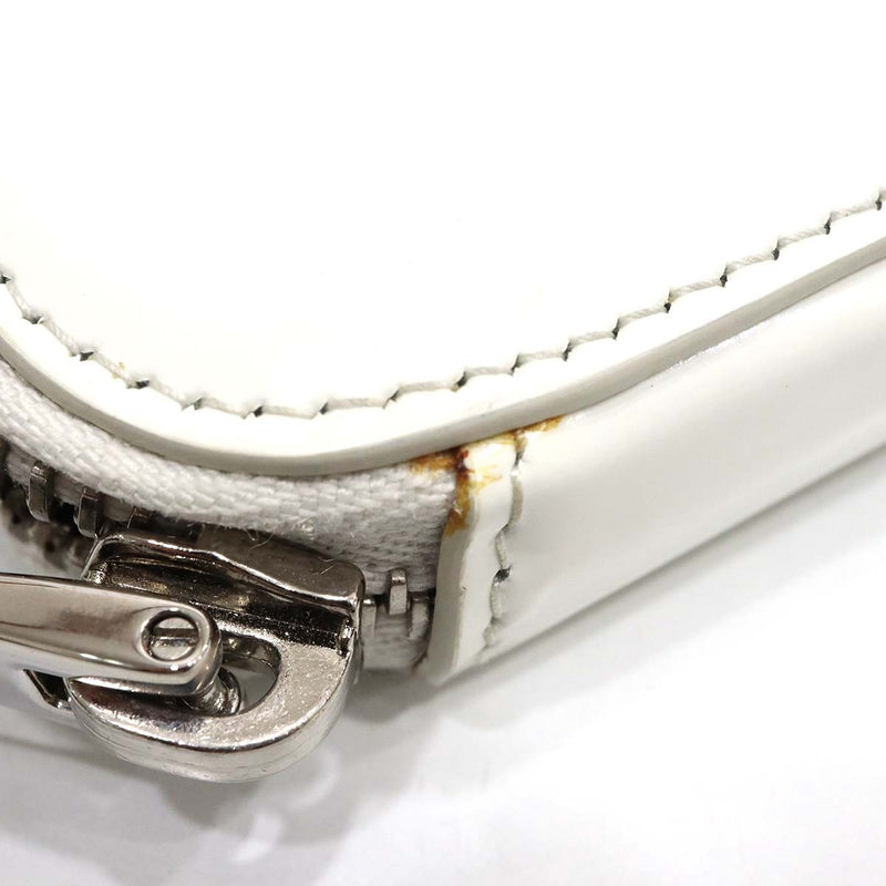 PRADA プラダ トライアングル チェーン ポーチ ミニポーチ ショルダー 1NR005 白 ホワイト コインケース 箱保ストラップ H20533