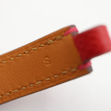HERMES エルメス ブレスレット リヴァル コリエドシアン T刻印 レッド×シルバーカラー アクセサリー H5044-1
