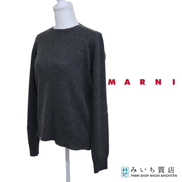 MARNI マルニ 長袖 ニット グレ－ カシミヤ100％ XSサイズ GCMDZ41Q01FX309 レディース セーター 25k943-6