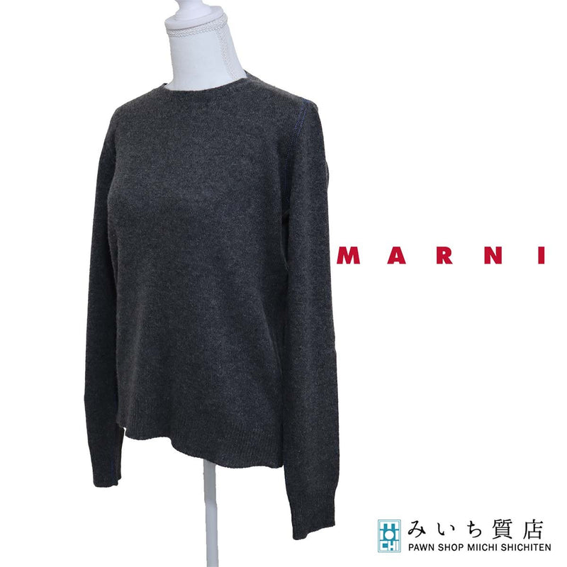MARNI マルニ 長袖 ニット グレ－ カシミヤ100％ XSサイズ GCMDZ41Q01FX309 レディース セーター 25k943-6