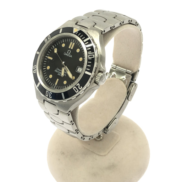 稼働 腕時計 OMEGA オメガ Seamaster シーマスター デイト 396.1062 cal.1438 黒色文字盤 2025年4月電池交換済 H18547
