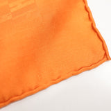 HERMES エルメス カレ40 スカーフ ハンカチ H柄 オレンジ シルク100 服飾小物 箱有 ok1270