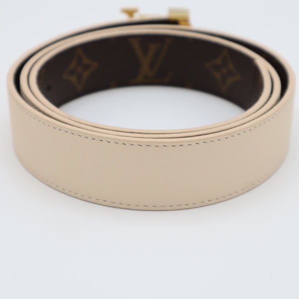 LOUIS VUITTON ルイ・ヴィトン イニシャル ベルト 30MM M0010 85/34 ベージュ モノグラム H16545