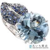 仕上済 CHANEL シャネル リング 8号 #49 750 13.3g アクアマリン サファイア ジュエリー H19158