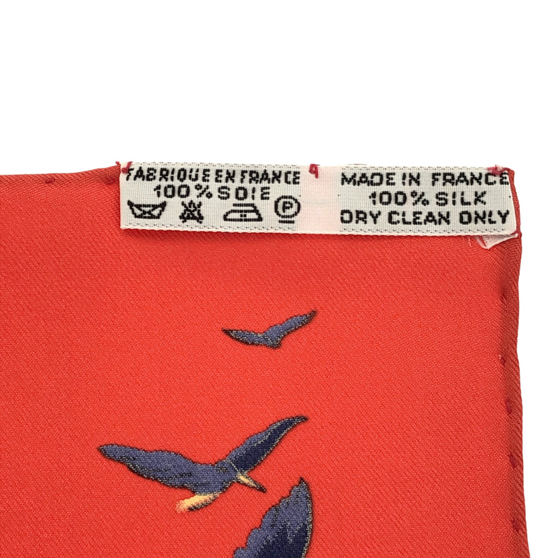 HERMES エルメス スカーフ カレ90 L'ATLANTIDE アトランティス大陸 赤系 シルク100％ オレンジ系 服飾小物 H20492