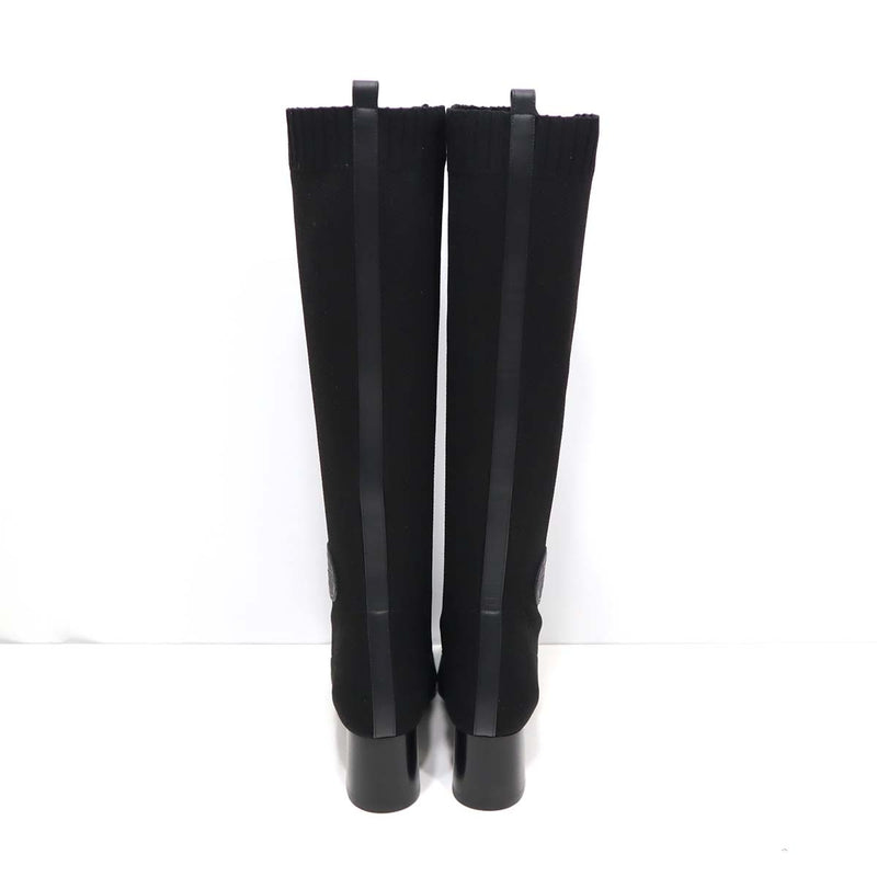 美品 HERMES エルメス H222097Z フォンテーヌ ソックスブーツ ロング シューズ サイズ37 24cm 箱あり H13446