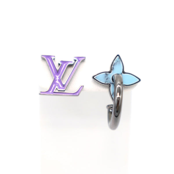 LOUIS VUITTON ルイヴィトン ブックルモノグラム M00320 ビーズ ピアス 重量約5.7g H6977