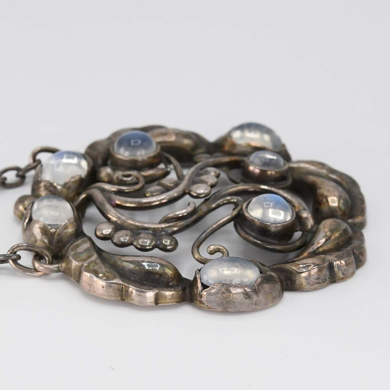 Georg Jensen ジョージジェンセン ネックレス ムーンストーン ムーンライトブロッサム シルバー 925 約29.6g アクセサリー H15845